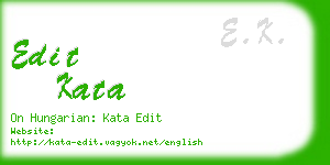 edit kata business card